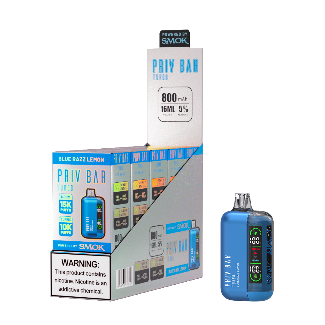 Priv Bar Turbo Rechargeable Disposable Device – 15000 Puffs