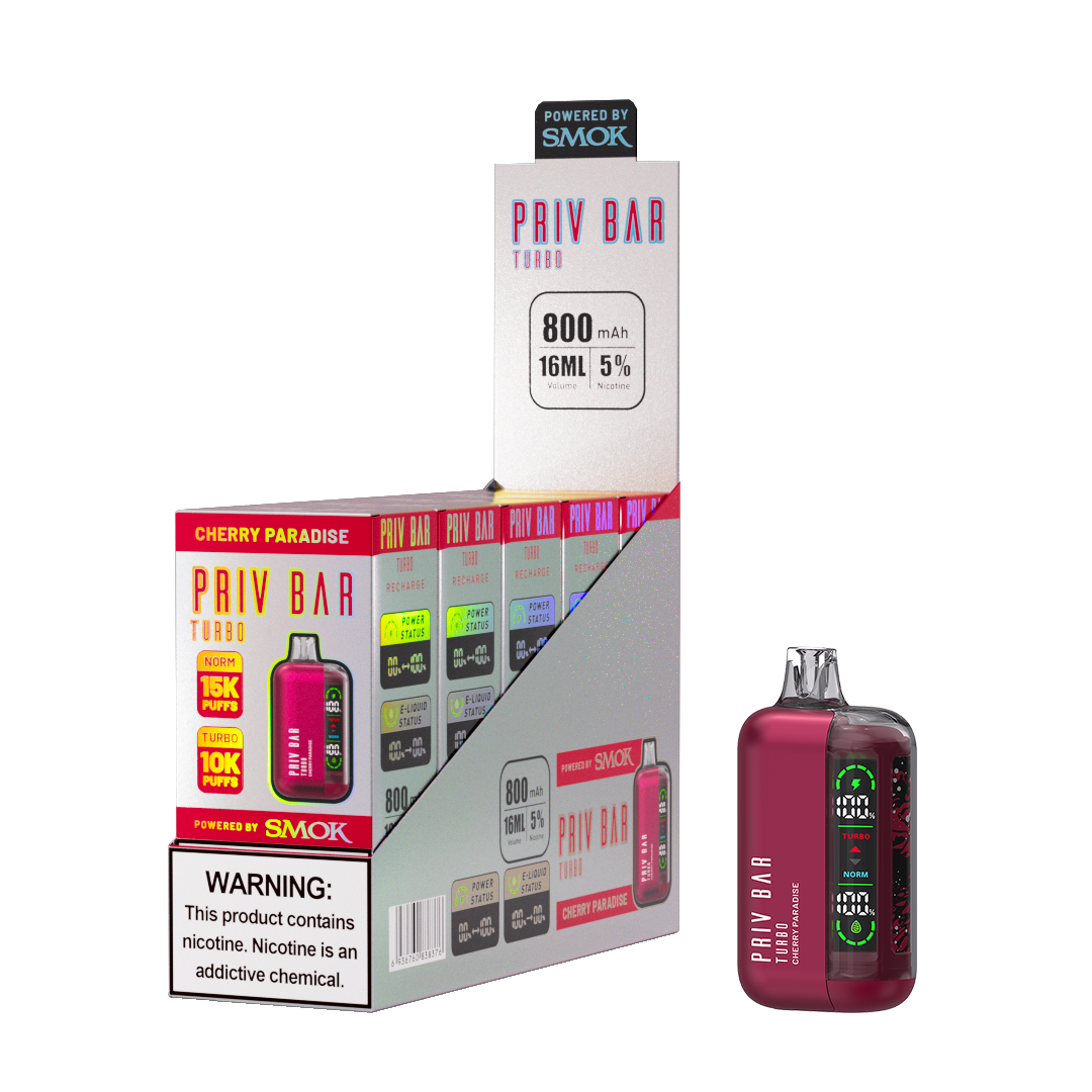 Priv Bar Turbo Rechargeable Disposable Device – 15000 Puffs