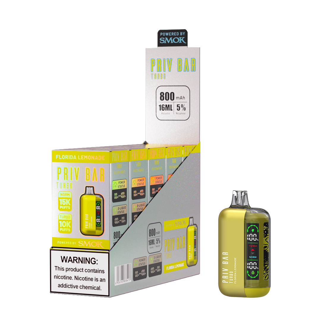 Priv Bar Turbo Rechargeable Disposable Device – 15000 Puffs