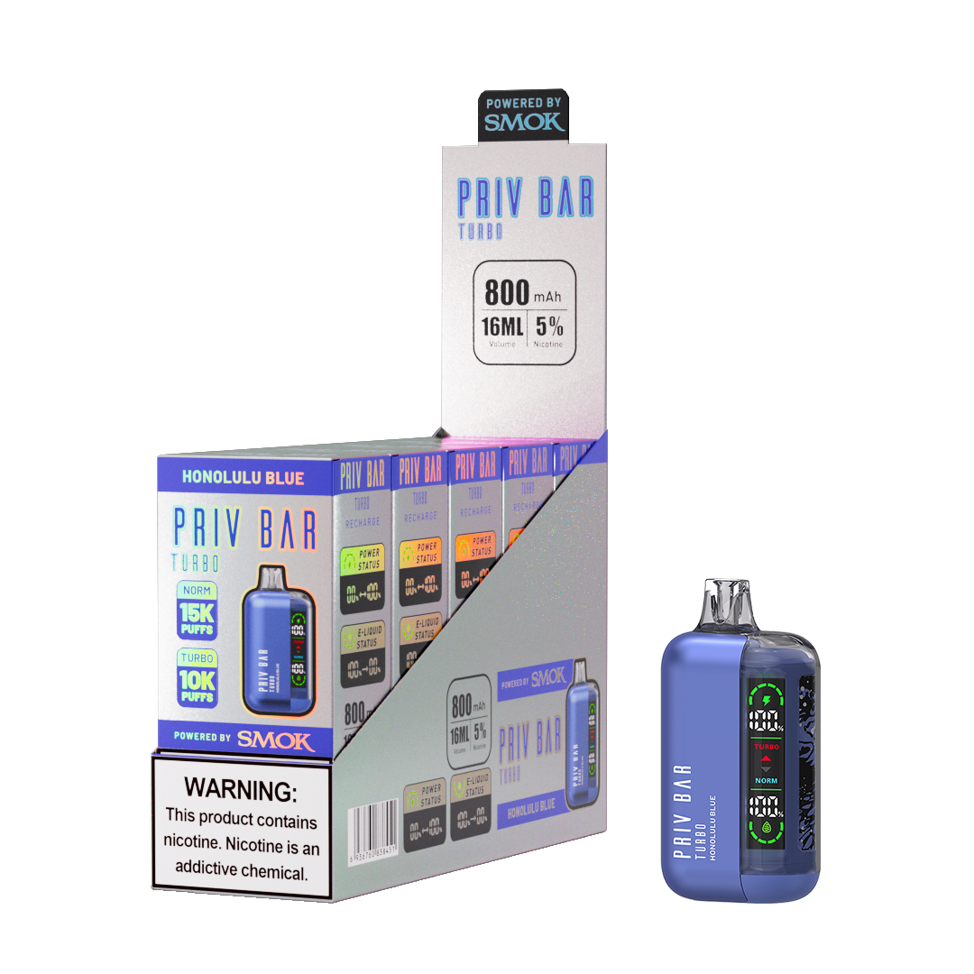 Priv Bar Turbo Rechargeable Disposable Device – 15000 Puffs