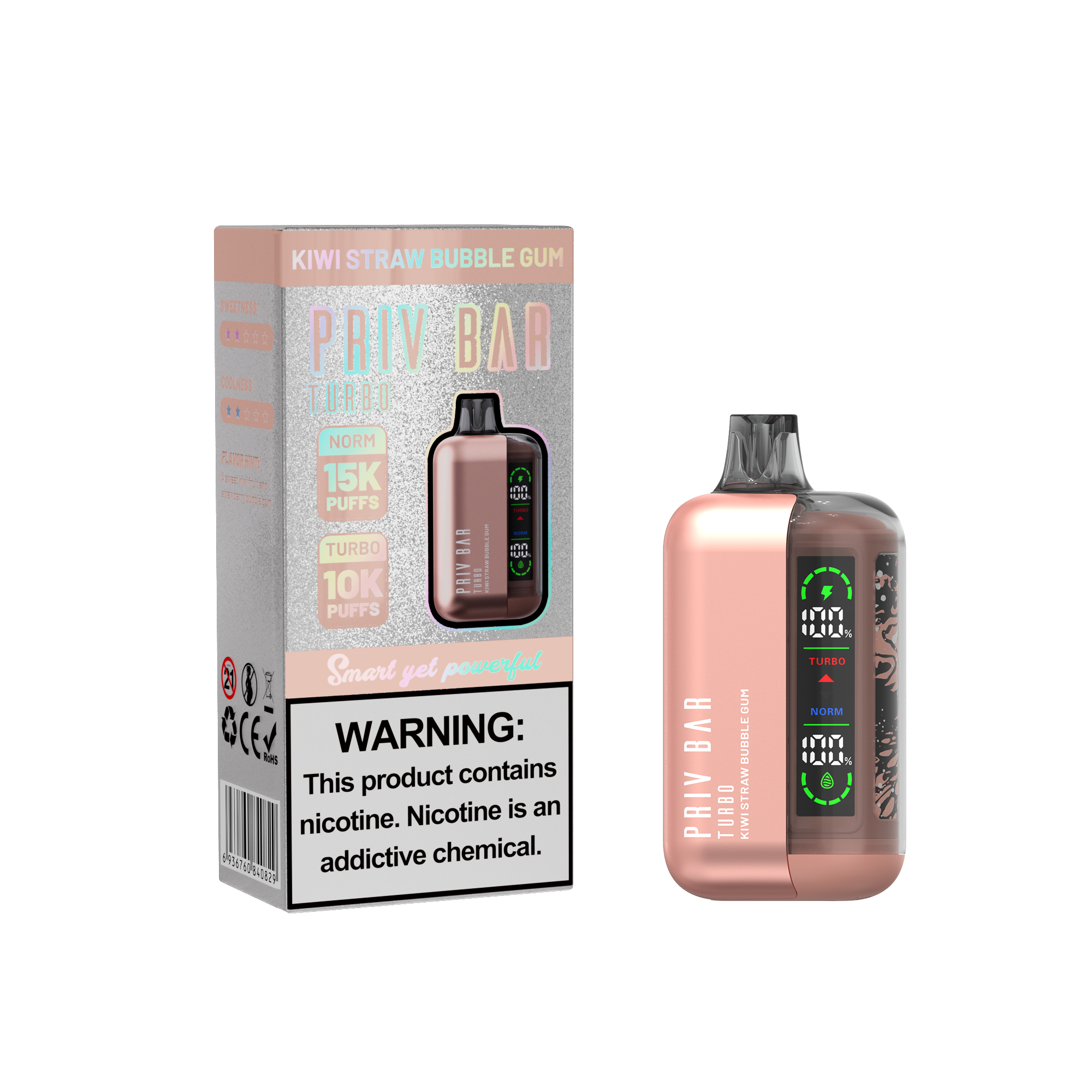 Priv Bar Turbo Rechargeable Disposable Device – 15000 Puffs