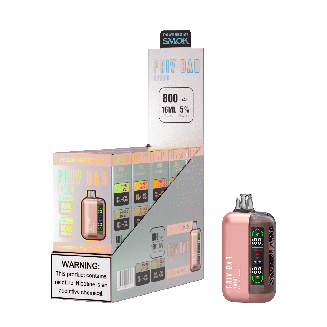 Priv Bar Turbo Rechargeable Disposable Device – 15000 Puffs