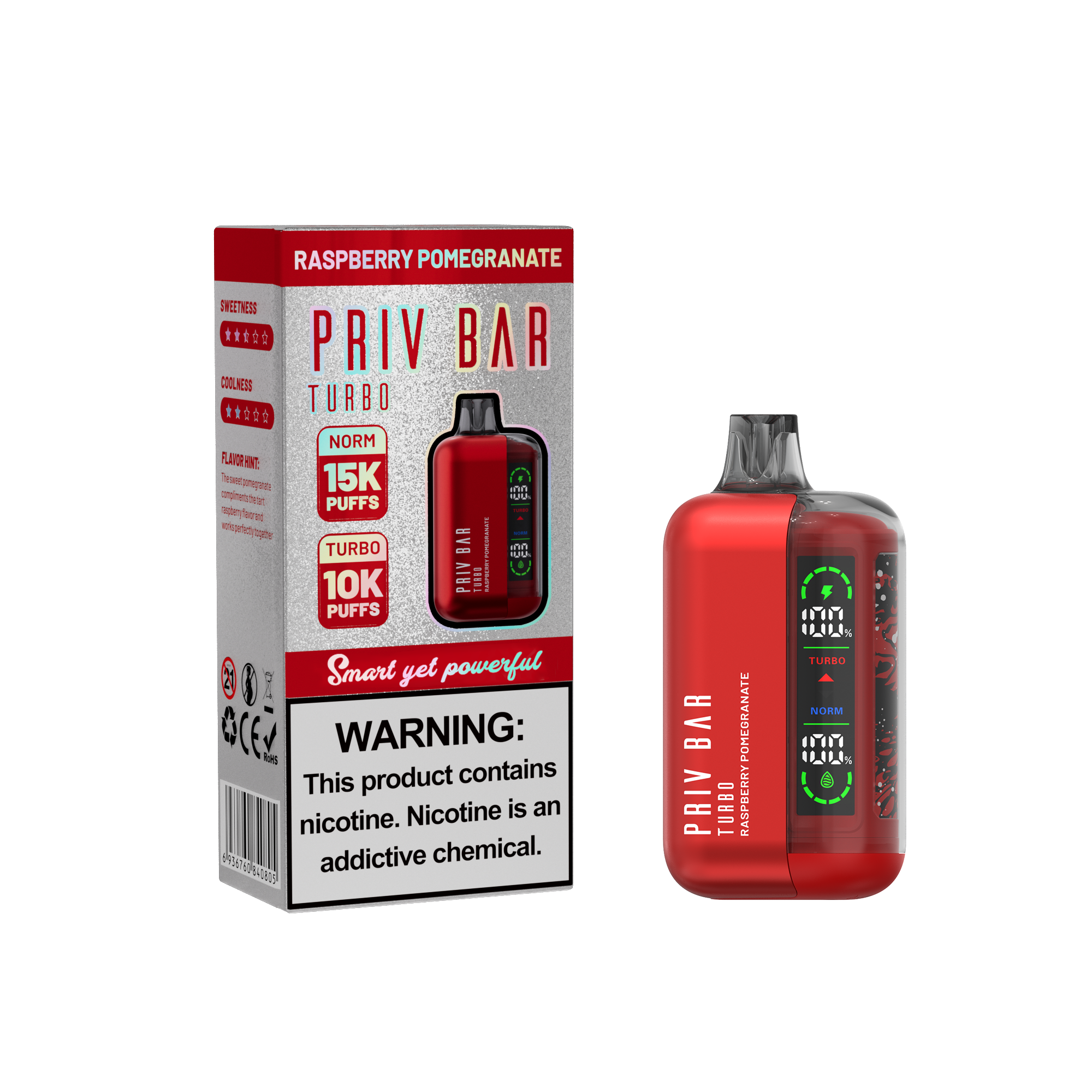 Priv Bar Turbo Rechargeable Disposable Device – 15000 Puffs