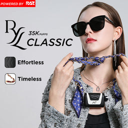 RYL Classic 35K Disposable Vape – 35,000 puffs, 16.5mL e-liquid, rechargeable 820mAh battery, mesh coil, 0.96" HD display, powered by RAZ.