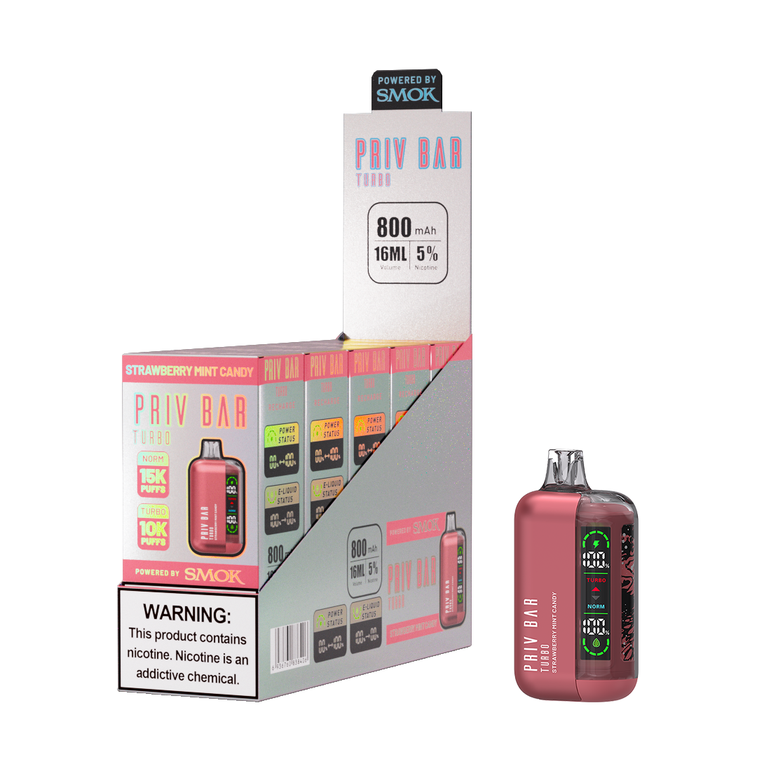 Priv Bar Turbo Rechargeable Disposable Device – 15000 Puffs
