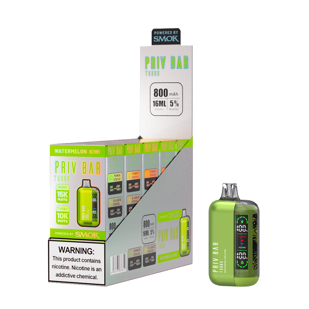 Priv Bar Turbo Rechargeable Disposable Device – 15000 Puffs