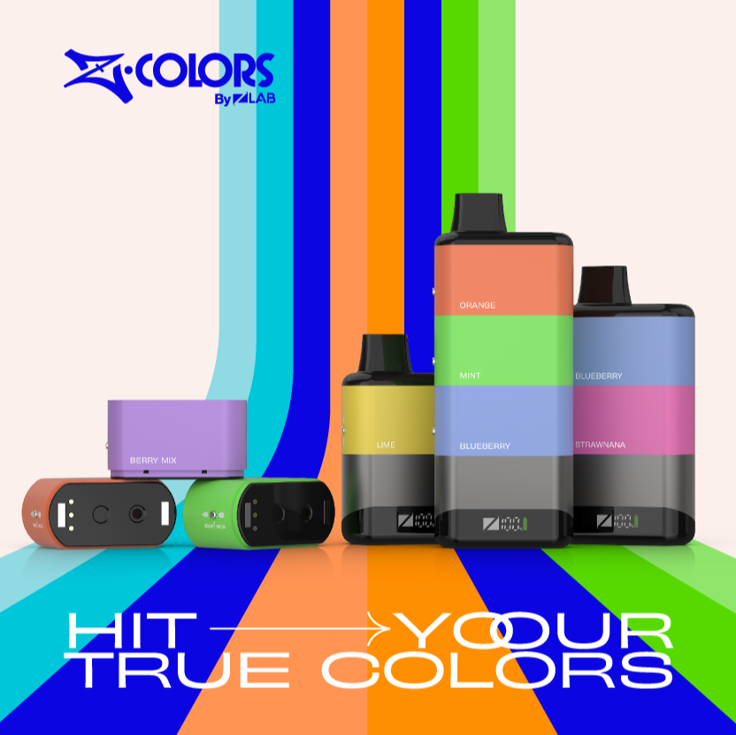 ZColors by ZLAB custom flavor device with sleek design, bulk wholesale option, and 125,000 unique flavor combinations.