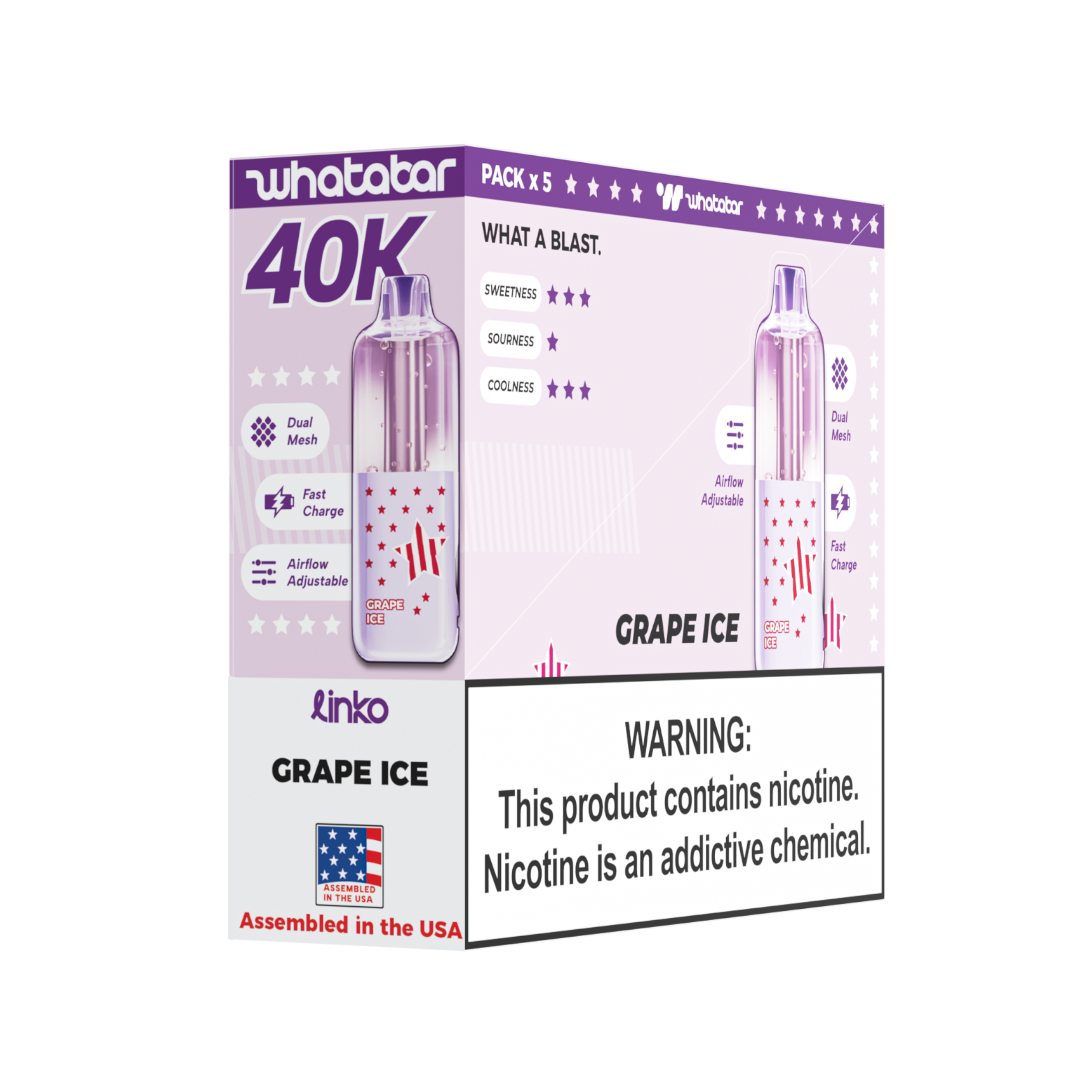 TEXAS VERSION | whatabar linko 40K Puffs Disposable Device - TEXAS COMPLIANT