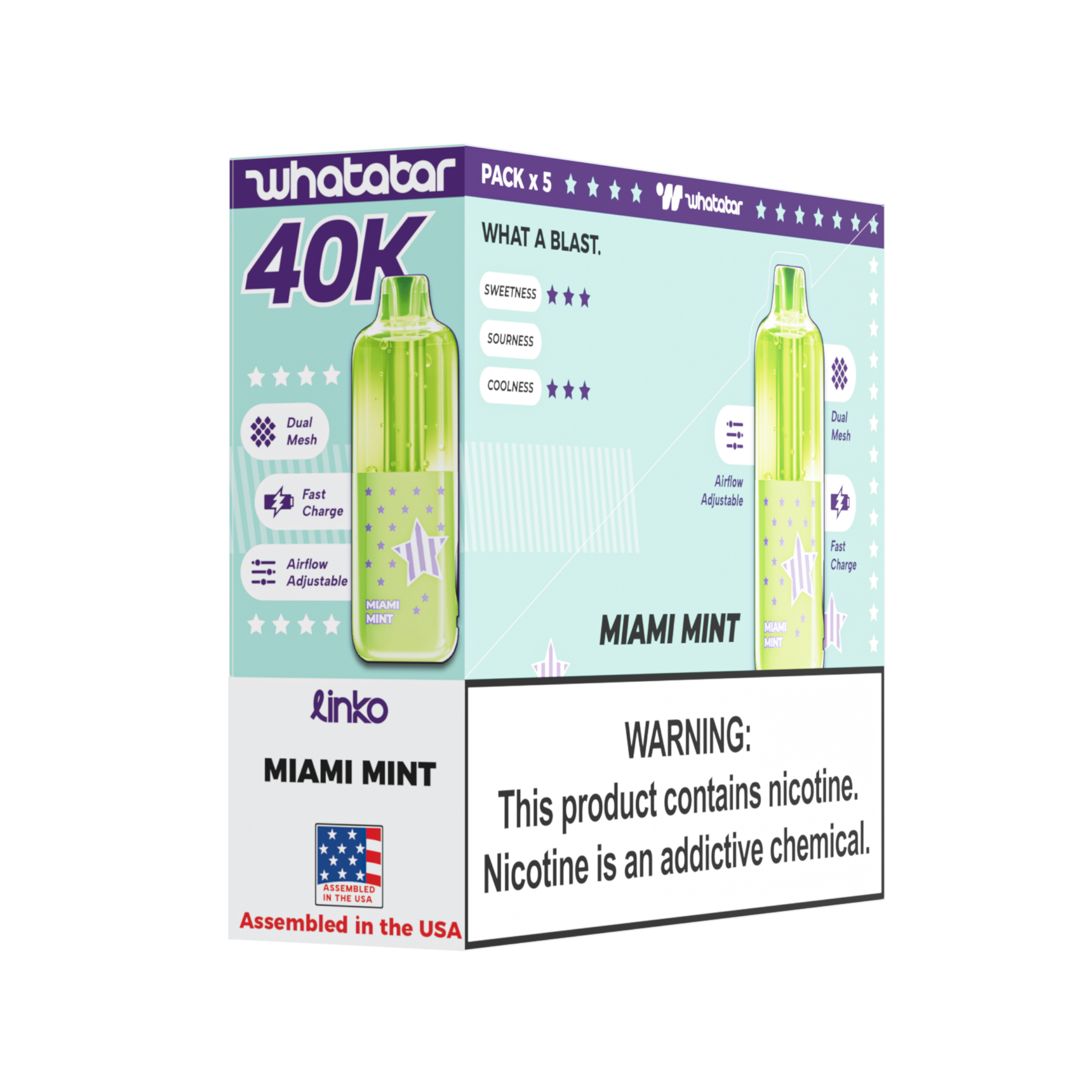 TEXAS VERSION | whatabar linko 40K Puffs Disposable Device - TEXAS COMPLIANT