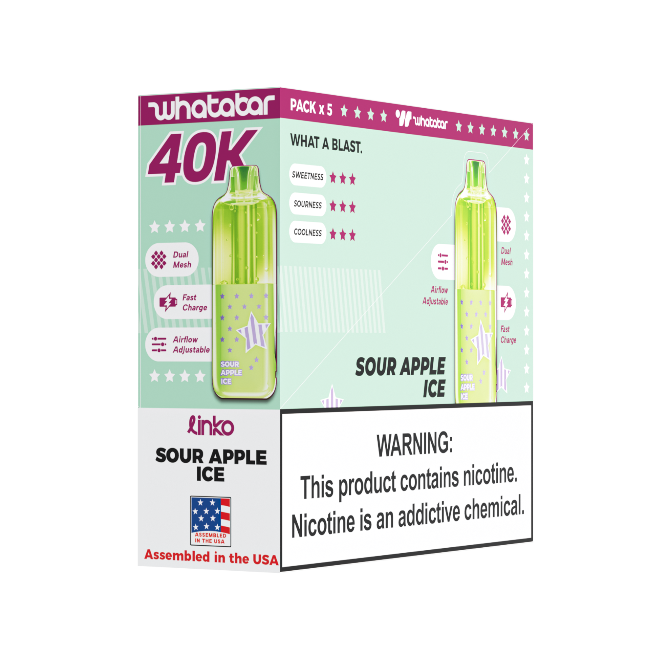 TEXAS VERSION | whatabar linko 40K Puffs Disposable Device - TEXAS COMPLIANT