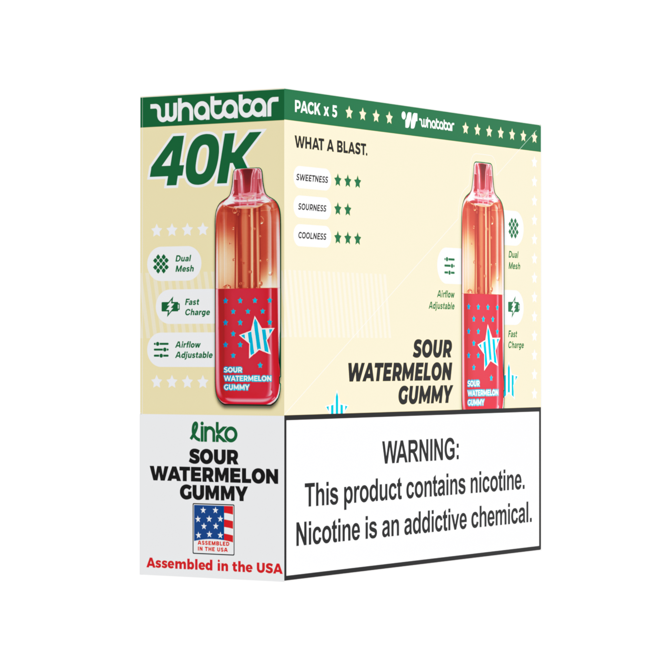 TEXAS VERSION | whatabar linko 40K Puffs Disposable Device - TEXAS COMPLIANT