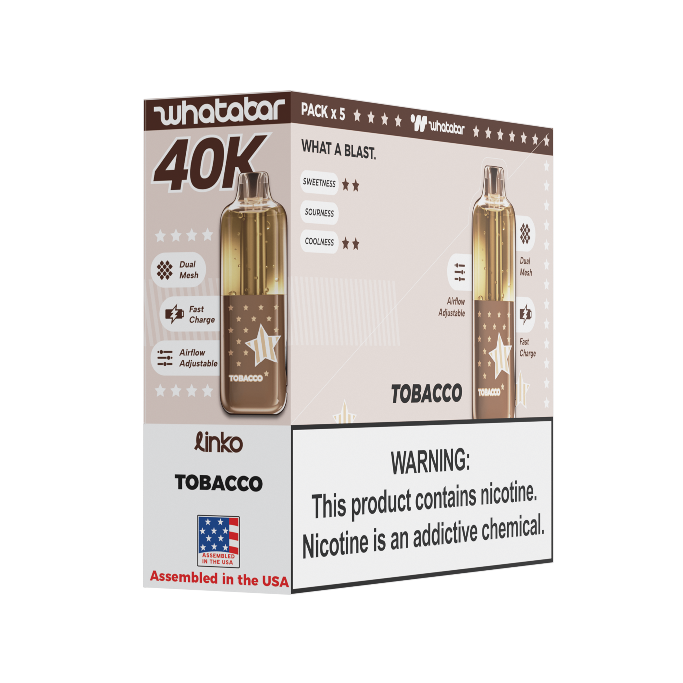 TEXAS VERSION | whatabar linko 40K Puffs Disposable Device - TEXAS COMPLIANT