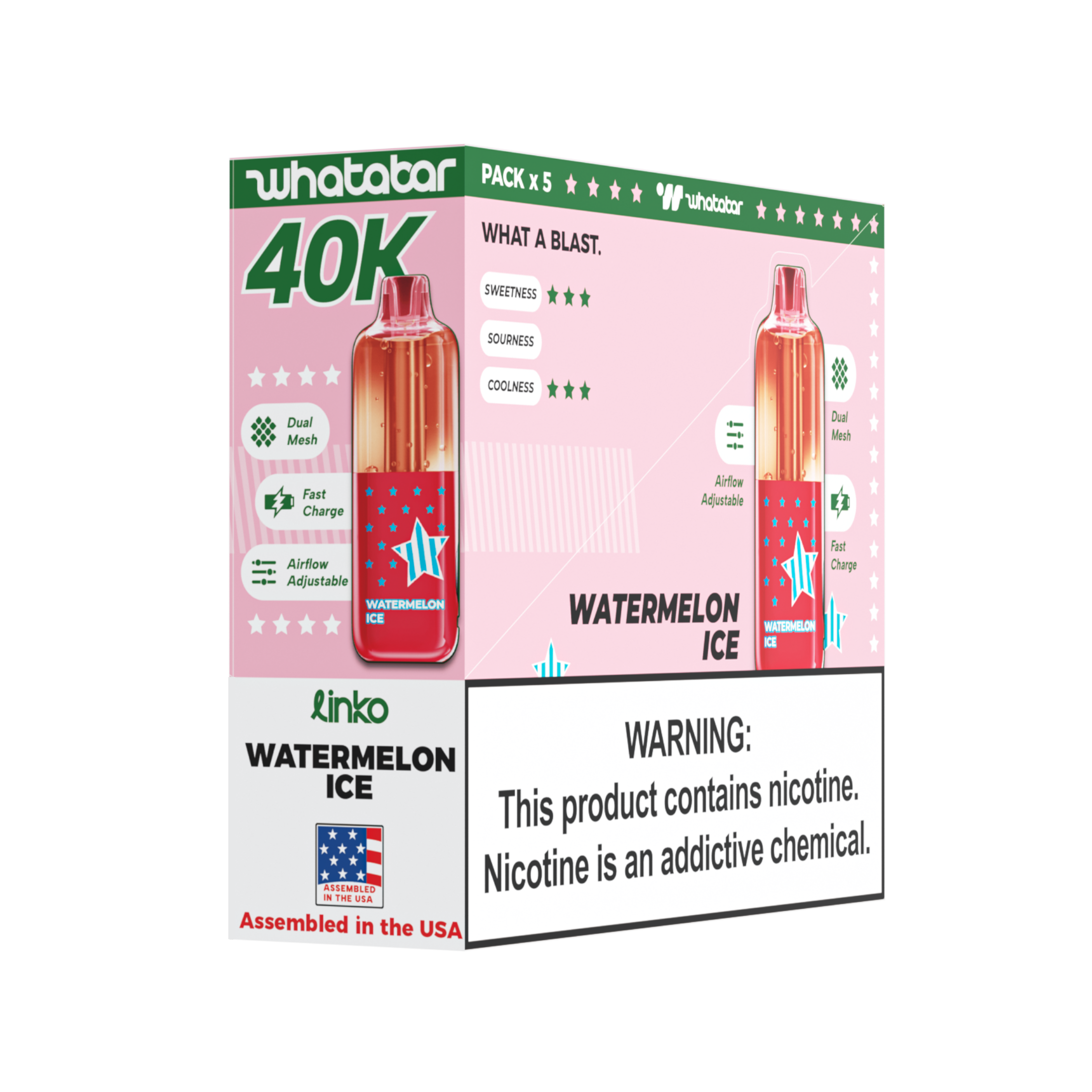 TEXAS VERSION | whatabar linko 40K Puffs Disposable Device - TEXAS COMPLIANT