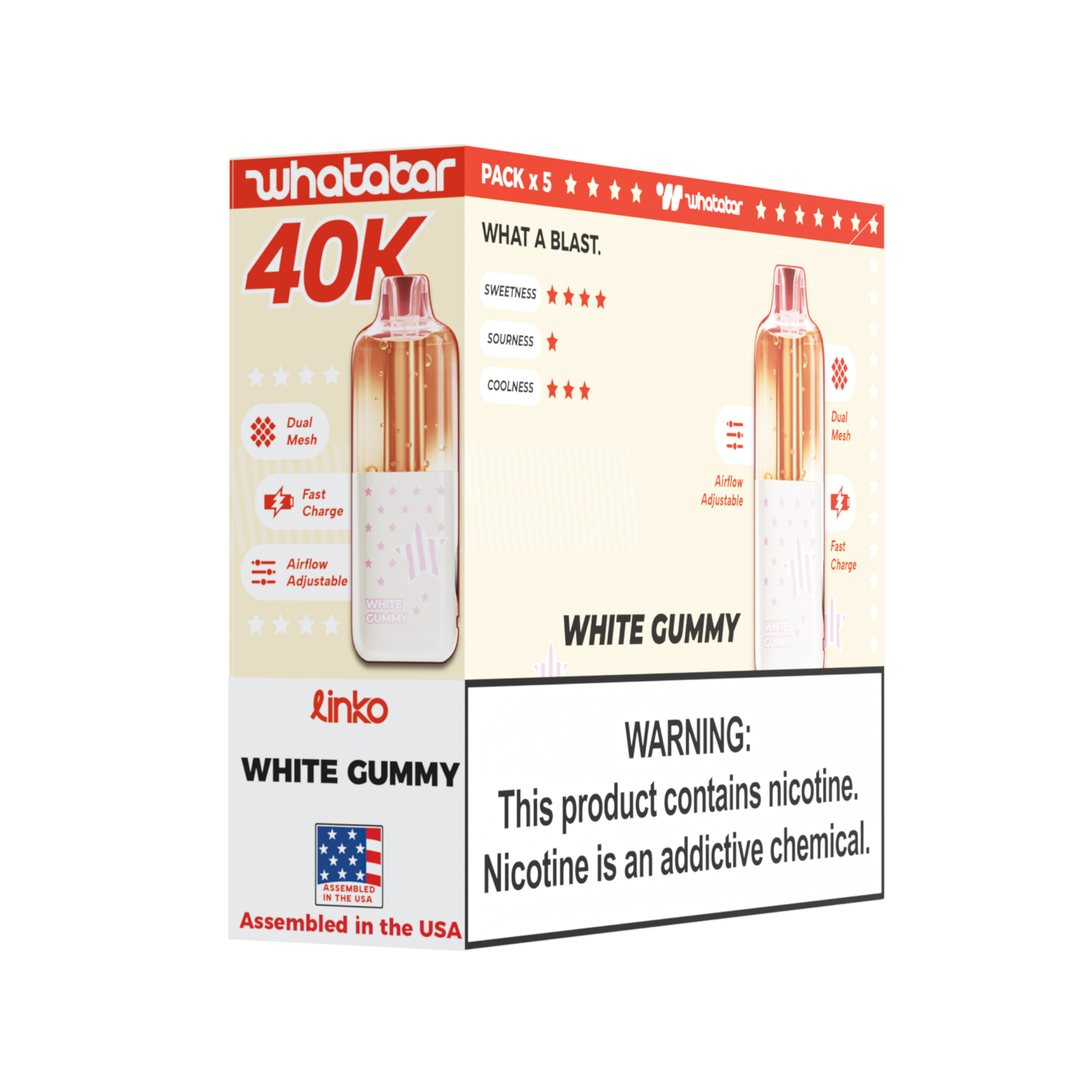 TEXAS VERSION | whatabar linko 40K Puffs Disposable Device - TEXAS COMPLIANT